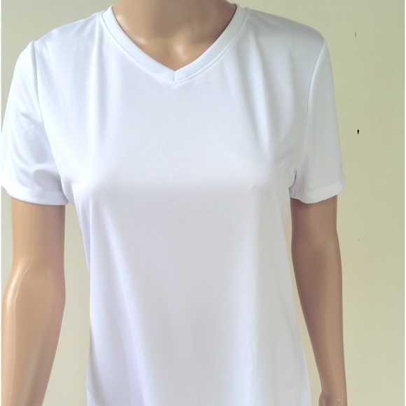 Women Hanes Cool Dry Performance Short Sleeve Active Sports Tee White Small - Picture 1 of 5